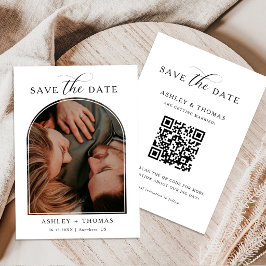 Elegante Schrift-Foto-Hochzeit-Save-the-Date-Karte Save The Date