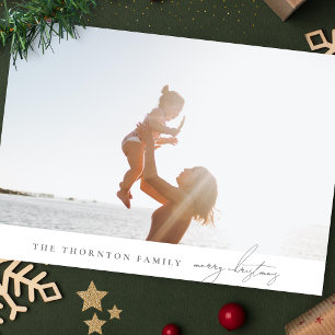 Elegante Schrift FROHE WEIHNACHT Fotocollage Feiertagskarte