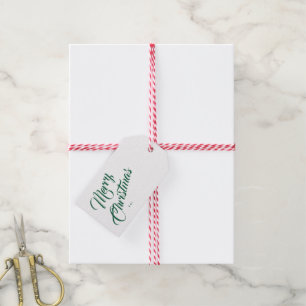 Elegante Schrift frohe Weihnachten Geschenkanhänger