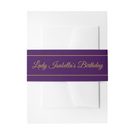 Elegante Schrift Geburtstags-Einladung Belly Band