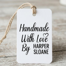 Elegante Schrift Handgefertigt Mit Liebe Stylische