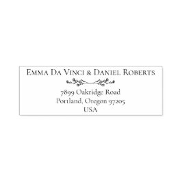 Elegante Schrift Hochzeit Rücksendeadresse Stempel