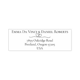 Elegante Schrift Hochzeits-Rücksende-Adresse-Stemp Permastempel