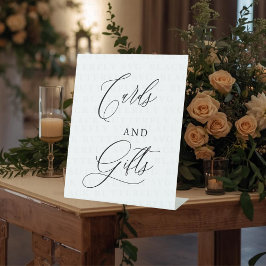 Elegante Schrift Karten & Geschenke Hochzeitsschil Sockelschild