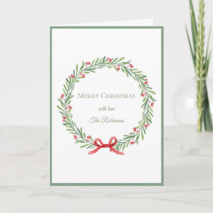 Elegante Schrift Kreis Merry Christmas Feiertagskarte