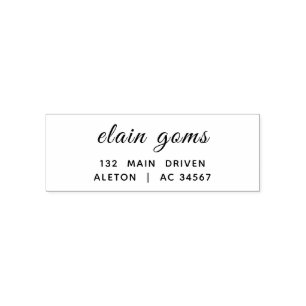Elegante Schrift   Minimalistische persönliche Rüc Permastempel