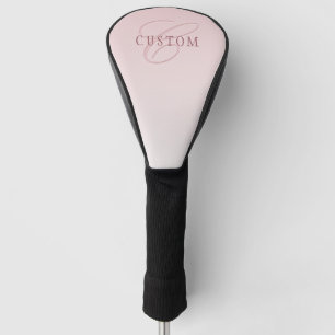 Elegante Schrift & Monogramm Rose Ombre Golf Headcover
