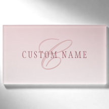 Elegante Schrift & Monogramm | Rose Ombre