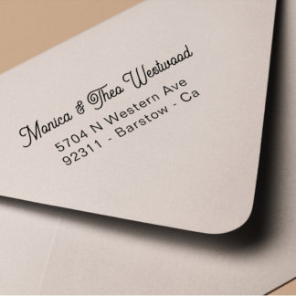 Elegante Schrift Namen Adresse Permastempel