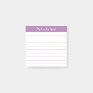 Elegante Schrift Notizen Lavendel Liniiert