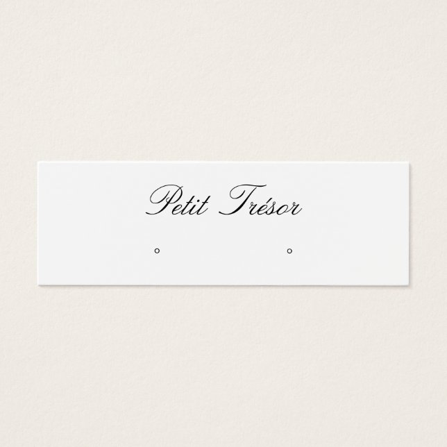 Elegante Schrift Ohrstecker Display (Vorderseite)