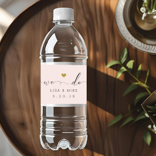 Elegante Schrift 'We Do' Wasserflaschen-Etiketten  Wasserflaschenetikett