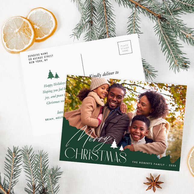 Elegante Schrift, Weihnachten des Fotos Postkarte (Von Creator hochgeladen)