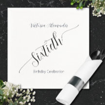 Elegante Schrift zum sechzigsten Geburtstag