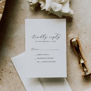 Elegante Schriftart Druckbare oder gedruckte RSVP- Einladung