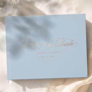 Elegante Schriftart in Blau für Brautparty Gästebuch