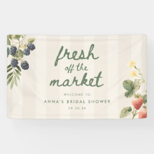 Elegante Schriftzug Frisch auf dem Markt Brautdusc Banner
