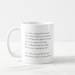 Elegante Schriftzug individuell angepasst mit Zita Kaffeetasse