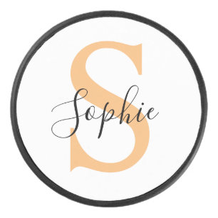 Elegante Schriftzug individuell personalisiertes G Eishockey Puck