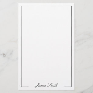 Elegante Schriftzug-Monogramm-Name-Rahmen Briefpapier