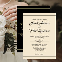Elegante Schwarz-Gold-Hochzeit