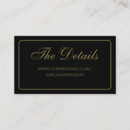Elegante Schwarz-Gold-Karten Begleitkarte