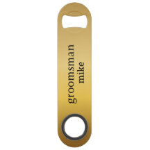 Elegante Schwarz-Gold-Personalisierte Trauzeugen