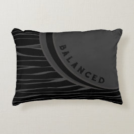 Elegante Schwarz Graue Abstrakte Typografie ausgew Dekokissen