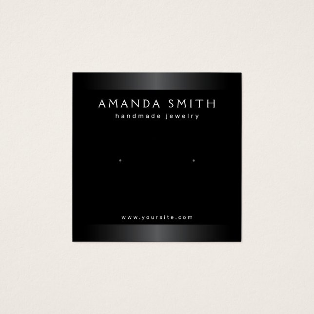 Elegante schwarz-graue Ohrring-Grafikkarte (Vorderseite)