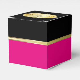 Elegante Schwarz-Heiß-Rosa-Gefälligkeitsbox Geschenkschachtel