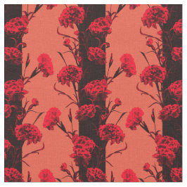 Elegante schwarz-orangefarbene Streifen Carnation Stoff