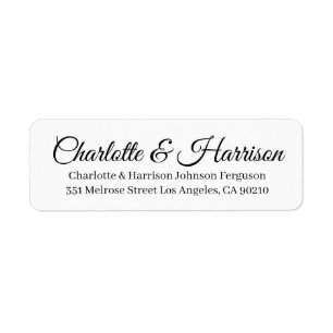 Elegante Schwarz-Script-individuelle Name schicke