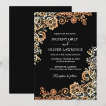 Elegante Schwarz und Rose Gold Blumenstrauß Hochze