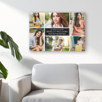 Elegante Schwarz-Weiß-Abschluss-FotoCollage