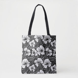 Elegante Schwarz-Weiß-Bio geformte Tasche