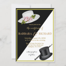 Elegante Schwarz-Weiß-Blumen-Hochzeit