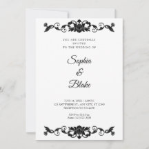 Elegante Schwarz-Weiß-Blumen Kunst, Dichtung und M