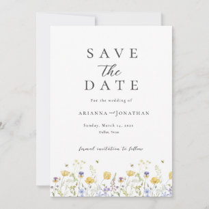 Elegante Schwarz-Weiß-Boho-Foto-Collage-Hochzeit Save The Date