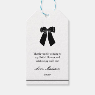 Elegante Schwarz-Weiß-Brautparty-Liebesmarken Geschenkanhänger