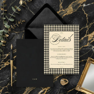 Elegante Schwarz-Weiß-Details im Old-Money-Stil Einladung