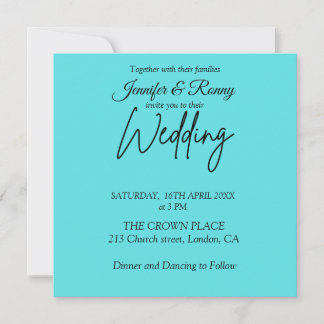 Elegante Schwarz-Weiß-Einladung zur Hochzeit Einladung