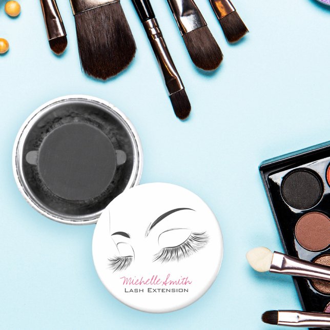 Elegante Schwarz-Weiß-Eyelashes Lash-Bar Zeichnend Magnet (Von Creator hochgeladen)