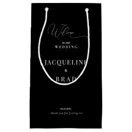 Elegante Schwarz-Weiß-Gastgeschenk Hochzeit Vielen Kleine Geschenktüte