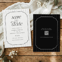 Elegante Schwarz-Weiß-Gestreifte Hochzeit