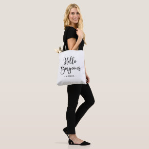 Elegante Schwarz-weiß Hello Gorgeous Tasche