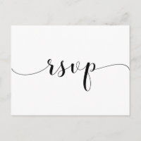 Elegante Schwarz-Weiß-Hochzeit RSVP