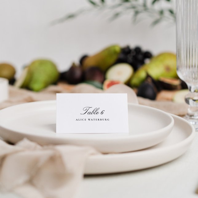 Elegante Schwarz-Weiß-Hochzeiten-Platzkarten Tischnummer (Von Creator hochgeladen)