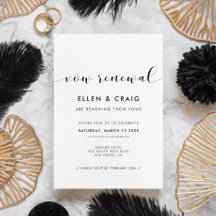 Elegante Schwarz-Weiß-Hochzeitserneuerung