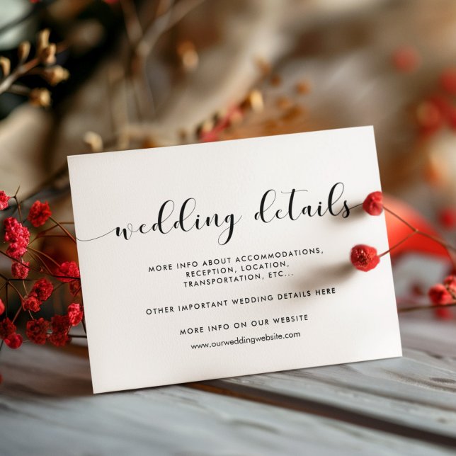 Elegante Schwarz-Weiß-Karte Begleitkarte (Von Creator hochgeladen)