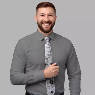 Elegante Schwarz-Weiß-Krawatte Krawatte